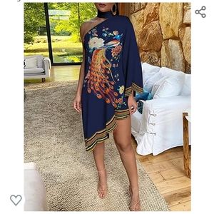 One shoulder Irregular Mini Dres